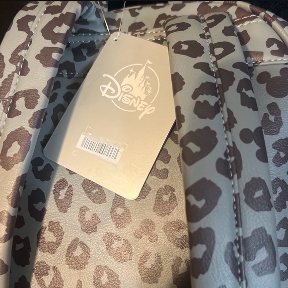 Disney Gray Leopard Print Backpack with Mickey Mouse - Picture 6 of 6